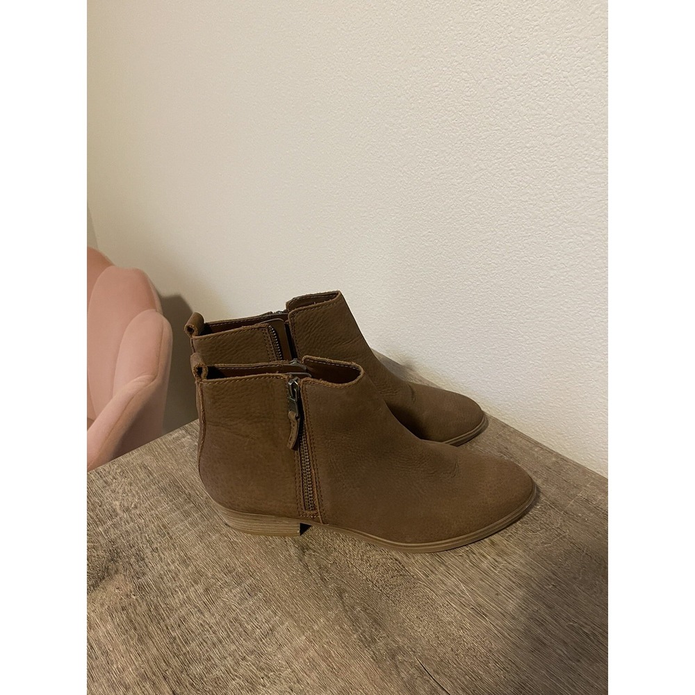 Lauren Ralph Lauren Women's Shira Ankle Boots SZ 9.5 Booties Brown Leather